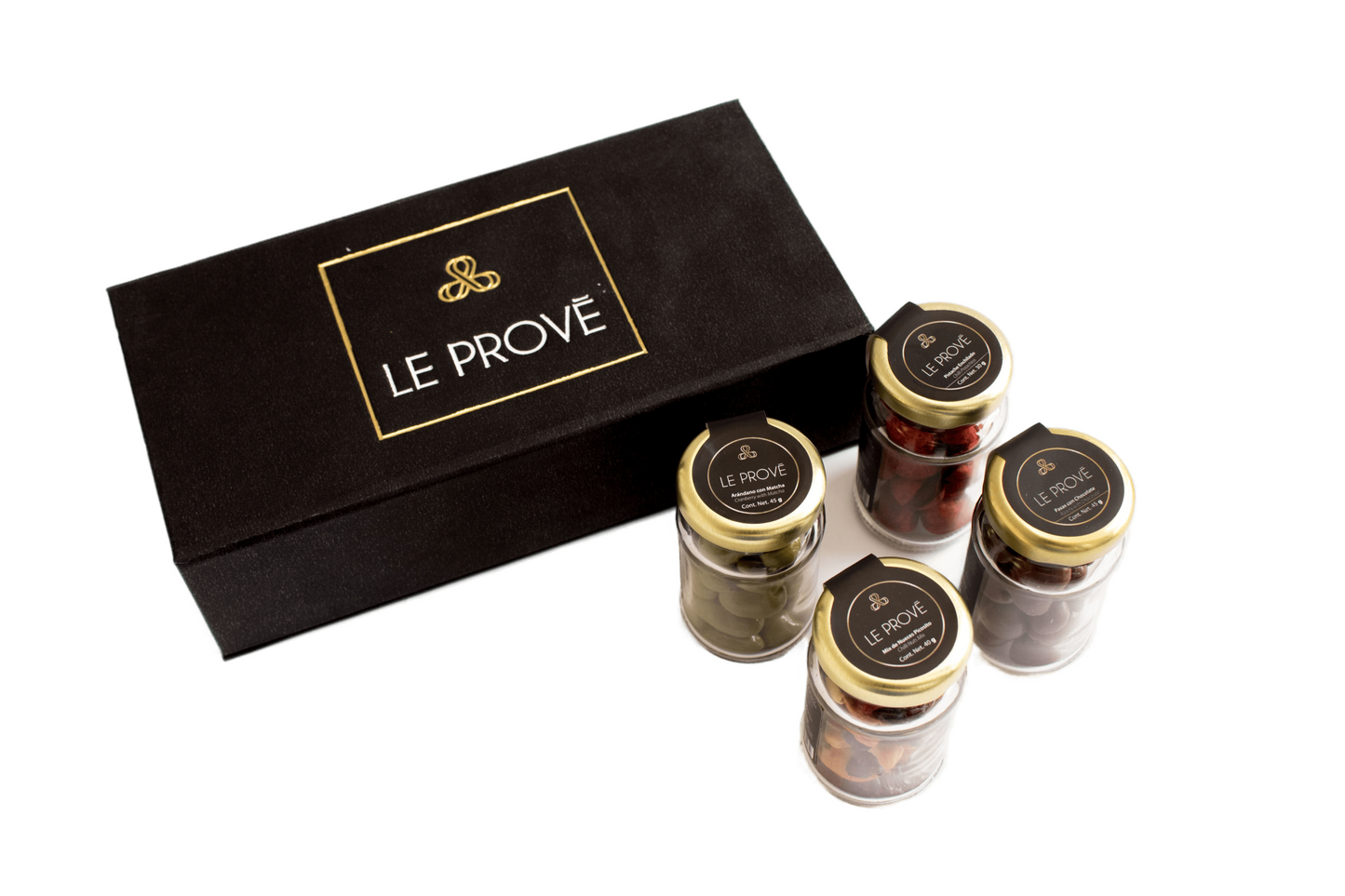 Caja con 4 Frascos Mini